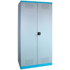 Güde Garten-Geräteschrank Stahl 92,5x38x193 cm grau matt