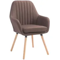 TPFLiving Besucherstuhl, Braun, Holz, 67x93x58 cm, Arbeitszimmer, Besucherstühle