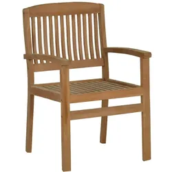 Teak Armlehnstuhl Massivholz Teak