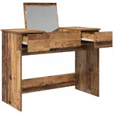 vidaXL Schminktisch mit Spiegel Altholz 100x45x76 cm