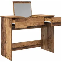 vidaXL Schminktisch mit Spiegel Altholz 100x45x76 cm
