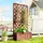 Outsunny Hochbeet Pflanzkasten mit Rankgitter 72,5 x 31,5 cm Tannenholz Beige