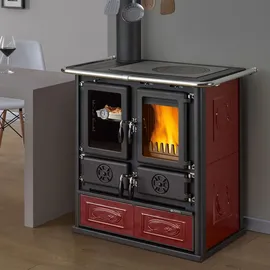 La Nordica-Extraflame La Nordica Rosetta Sinistra 5.0 Ceramica Küchenofen | bordeaux