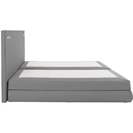 Collection AB Boxspringbett COLLECTION AB "Ninoni", grau (hellgrau), B:195cm L:210cm, Komplettbetten, Boxspringbett, inkl. Bettkasten, Topper und wahlweise mit LED-Beleuchtung