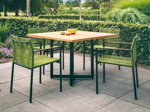 Apple Bee Jakarta Dining-Set 7 olive ca. 224x224cm