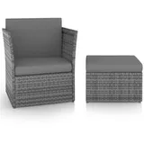 furnicato Gartensessel 77 x 77 x 73 cm schwarz