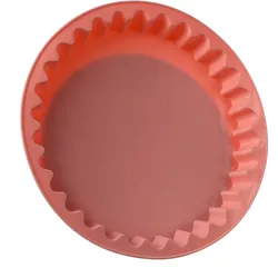 Backform - Kuchenform - Tarteform - Silikon - rund - D: 26,5cm - rosa