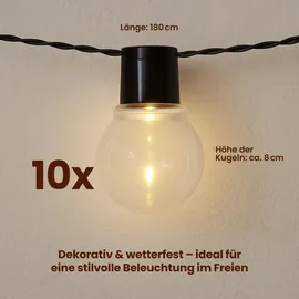 StarTrading LED Lichterkette Solar 180 cm klar warmweiß