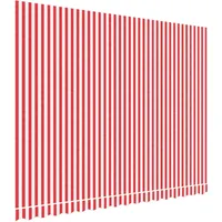 VidaXL Klemmmarkise 400 x 300 cm rot und weiß