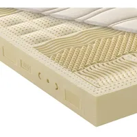 Linea Natura Latexmatratze Waldgrün, Weiß, Textil, H3, 200x200 cm, Made in Austria, Oeko-Tex® Standard 100, Bezug abnehmbar/waschbar, Ober- und Unterseite versteppt, optimale Belüftung, Tragegriffe, atmungsaktiv, Wendematratze, Schlafzimmer, Matratzen