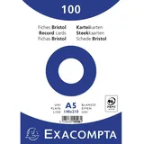 Exacompta 10508E DIN A5 blanko weiß 100