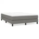 vidaXL Boxspringbett mit Matratze Dunkelgrau 160x200 cm Stoff1398076