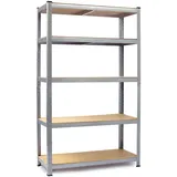 Humberg Schwerlastregal Metall 30 x 75 x 150 cm Silber