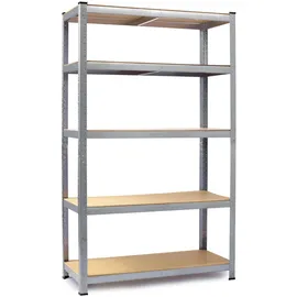 Humberg Schwerlastregal Metall 30 x 75 x 150 cm Silber