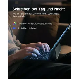 Inateck Magic Keyboard für iPad 10 (10,9 Zoll) und 11 (11 Generation) Schwarz
