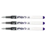 Pilot Pen PILOT V-Pen Einweg-Füllfederhalter, radierbar, mittlere Spitze, Violett, 3 Stück