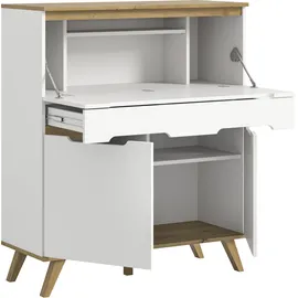 Home Affaire Sekretär Alesund Weiß / Eiche
