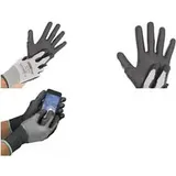 HYGOSTAR Hygostar, Schnittschutzhandschuh CUT SAFE TOUCH, M Spezialfaser Strickhandschuh, Innenhand & Fingerkuppen mit (M)