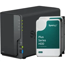 Synology DS223 2 bay NAS (Realtek RTD1619B Quad-Core 2GB Ram 1xRJ-45 1GbE LAN-Port) 8TB Bundle mit 2X HAT3300-4T