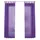 Gardinenbox 2er-Pack Gardinen Transparent Vorhang Set Wohnzimmer Voile Schlaufenschal mit Bleibandabschluß HxB 175x140 cm Lila,