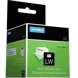 Adressetikett S0722370 89x28mm weiß 2x 130 Stück/Packung - weiß