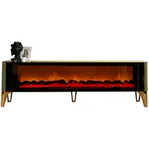 aea Dekorativer TV-Schrank Kamin 58 cm X 40 cm Gold Glas