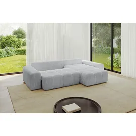 altdecor Ecksofa Cord 2-Sitzer Grau