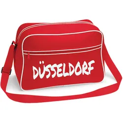 multifanshop Retrotasche - Düsseldorf - Textmarker - Druck weiß - Tasche