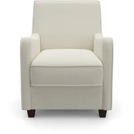 Home Affaire Sessel County Mikrofaser 70 x 91 x 75 cm Beige mit englischer Naht und Federkern-Polsterung