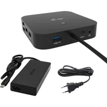 iTEC i-tec USB-C Dual Docking Station – 4K-Auflösung, 1x HDMI, 2x DP, 5x USB-A, 1x USB-C, Gbit-LAN, inkl. 100W Netzteil