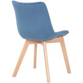 CLP Esszimmerstuhl Passaic Samt blau
