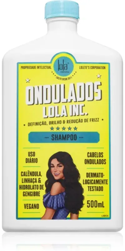 Lola Cosmetics Ondulados Lola Inc. Shampoo Feuchtigkeit spendendes Shampoo für welliges und lockiges Haar 500 ml