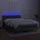 vidaXL Boxspringbett mit Matratze & LED Dunkelgrau 140x190 cm Stoff
