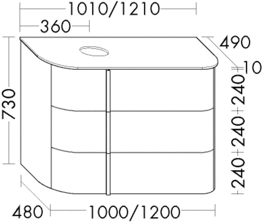 Burgbad Waschtischunterschrank Lavo 2.0 730x1210x495 Tectona Dekor Zimt, SFZZ121LF5055 SFZZ121LF5055