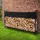 ML-Design Kaminholzregal Metall mit Abdeckung 200 x 25 x 115 cm Anthrazit