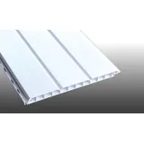 Heering Fassadenpaneele, Weiß - Einseitig folierte 16,5 x 250 x 3000 mm Hohlkammerprofile – Fassadenverkleidung für dauerhaften Wetterschutz