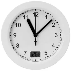 TFA - Uhr - Quarz - Schreibtisch, geeignet für Wandmontage - 17 cm - weiß