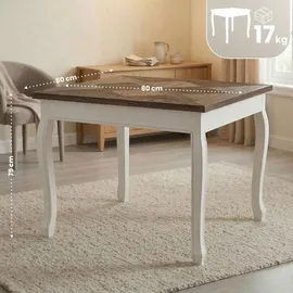 CLP Lindon 80 x 80 cm weiß/braun