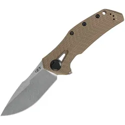 Zero Tolerance Flipper Knife CPM-20CV SW Blade, Coyote Tan G10 / Ti Handle 0308