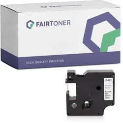 Kompatibel für Dymo Mobile Labeler (40913 / S0720680) Schriftband 9mm/7m Schwarz auf Weiß Schwarz auf Weiss