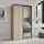 masseno Schwebetürenschrank TAVI 120 x 205 x 60 cm Eiche