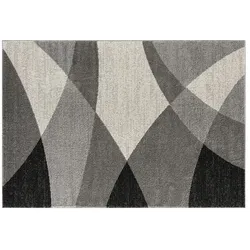 Webteppich  Thales , grau , Synthetische Fasern , Maße (cm): B: 140