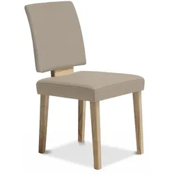 Komfort & Wohnen Stuhl Game 6191-SA Leder Grau Hellgrau
