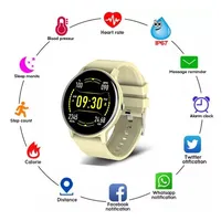 autolock Smartwatch mit Blutdruckmessung,Fitness-Tracker,Gesundheits-Tracker Smartwatch (1,28 Zoll), IP67,wasserdichte Smartwatch für Damen und Herren Smartwatch gelb