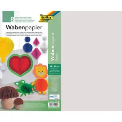 folia Wabenpapier gelb, grün, weiß, orange, flieder, blau, braun, rot