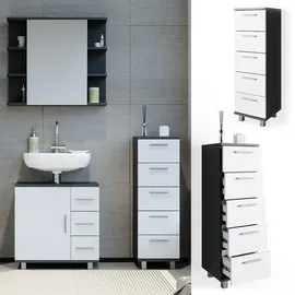 Vicco Badschrank ILIAS Bad BadschrankHochschrank Weiß Anthrazit