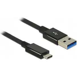 DeLock USB-Kabel USB-A Stecker, USB-C® Stecker 1.00m Schwarz 83983