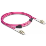 DeLock LWL Kabel mit Metallarmierung LC Duplex zu LC Duplex Multimode OM4 3 m