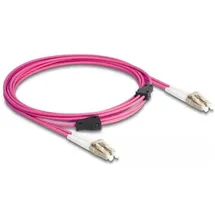 DeLock LWL Kabel mit Metallarmierung LC Duplex zu LC Duplex Multimode OM4 3 m