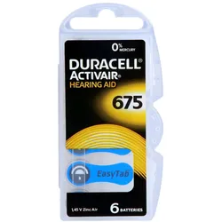 Batterien für Hörgeräte Duracell 675